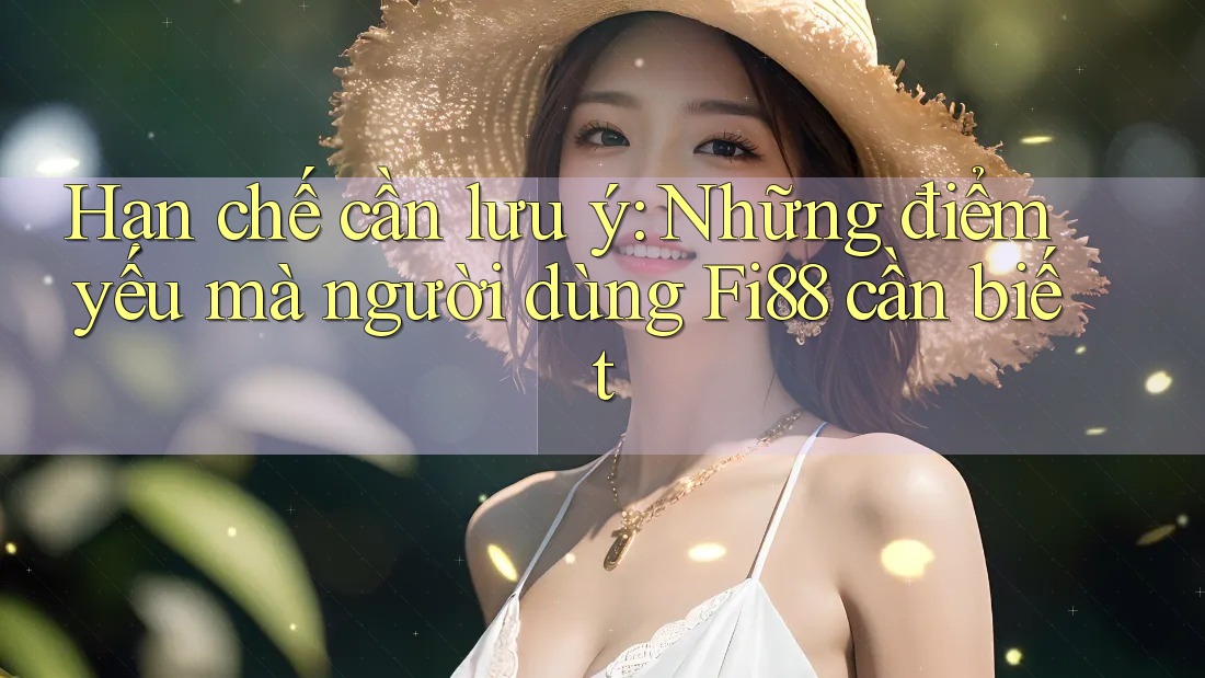 Hạn chế cần lưu ý: Những điểm yếu mà người dùng Fi88 cần biết Hạn chế cần lưu ý: Những điểm yếu mà người dùng Fi88 cần biết